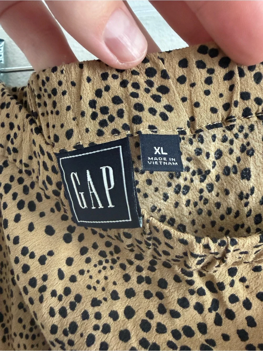 GAP Leopard Print Midi Slip Skirt in Tan and Black - Picture 5 of 5